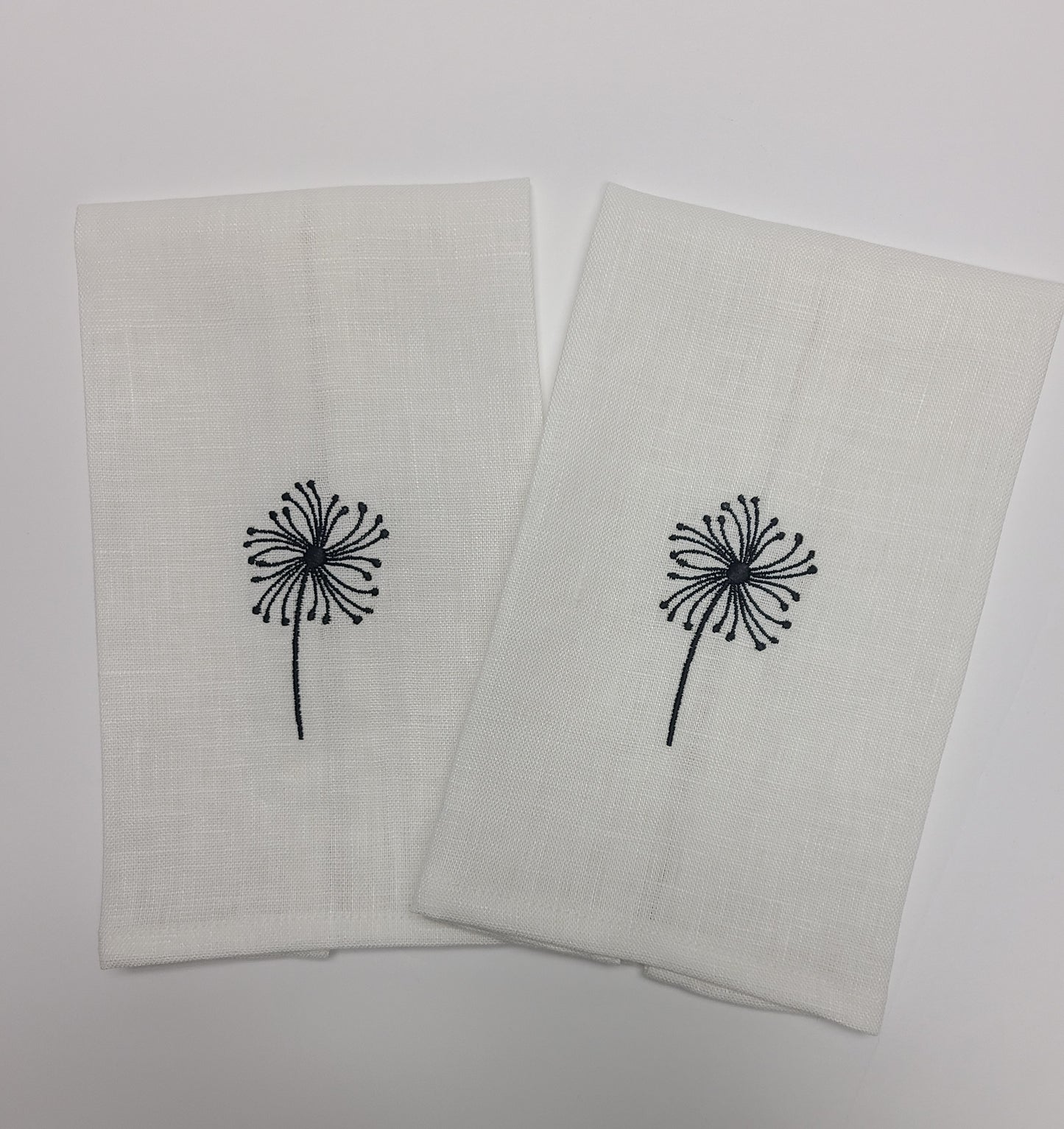 Allium Linen Fingertip Towel set of 2