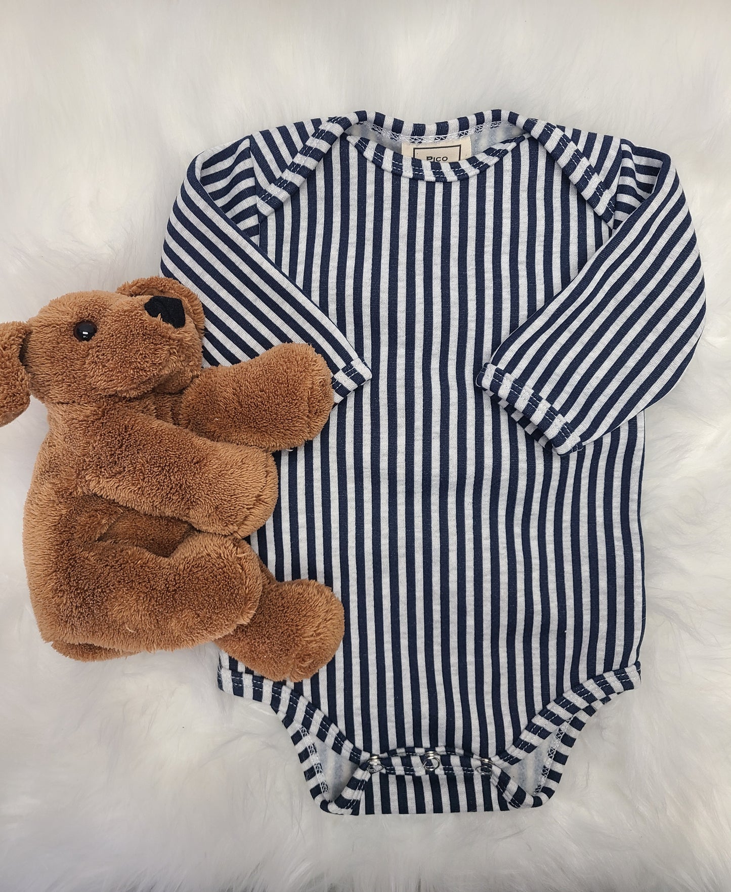 Navy Stripe Baby One Piece