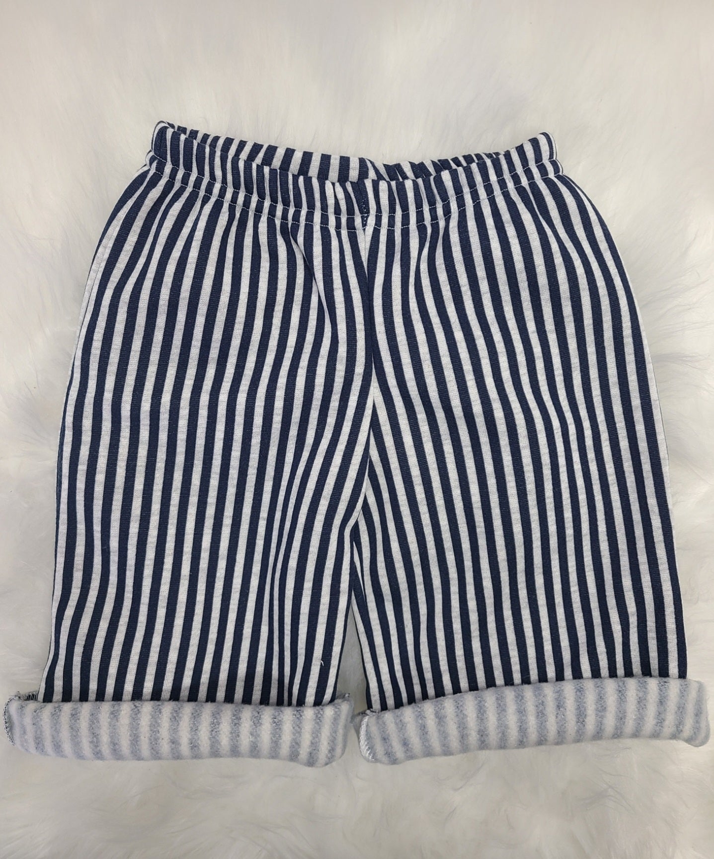 Navy Stripe Barcelona Baby Fleece Pants
