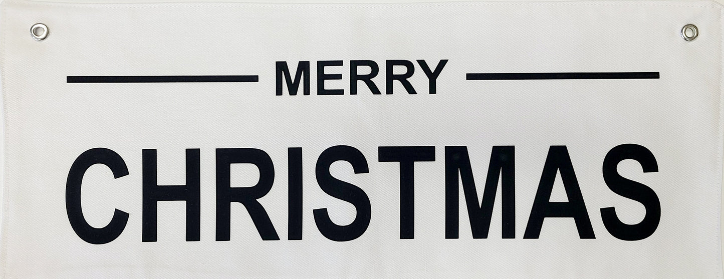 Merry Christmas Banner White