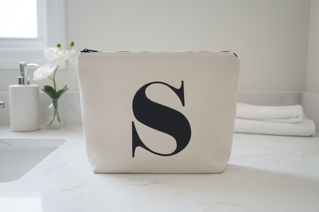 "S" Large Pouch Toiletry Bag
