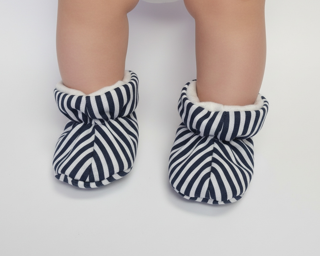 Nave Stripe Fleece Booties