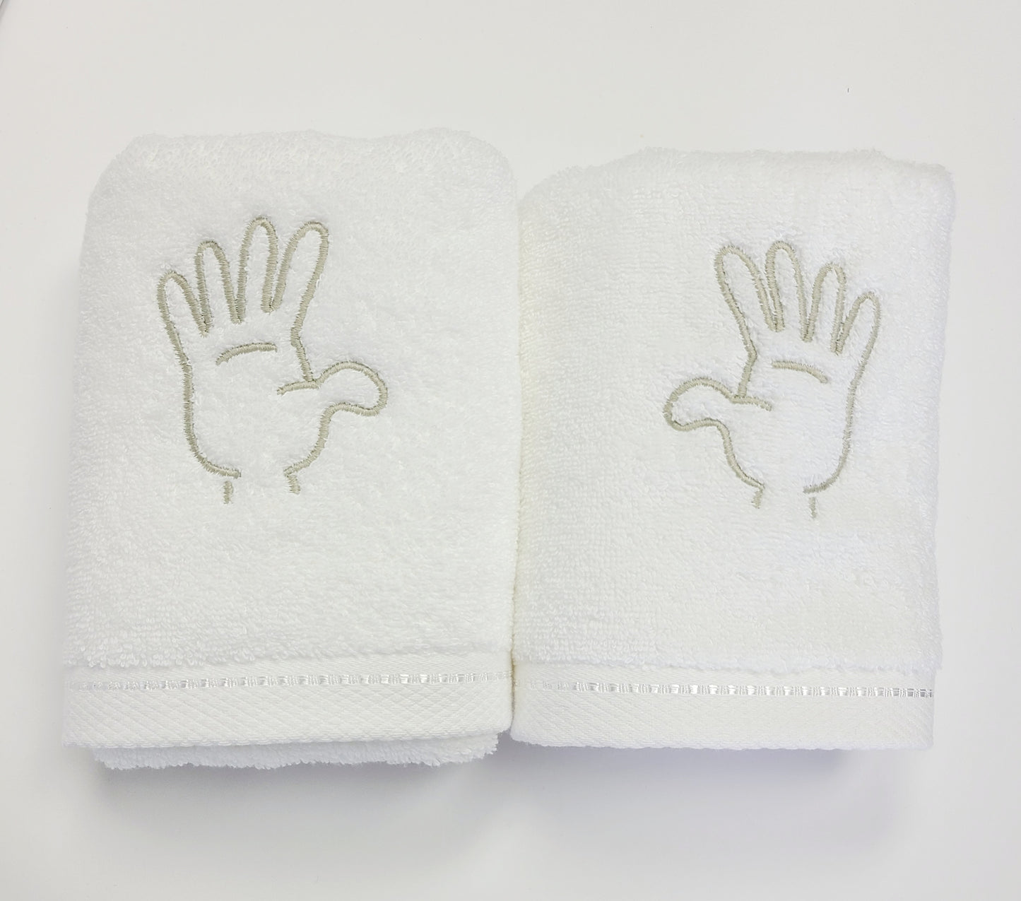Left & Right Hand- Hand Towel Set