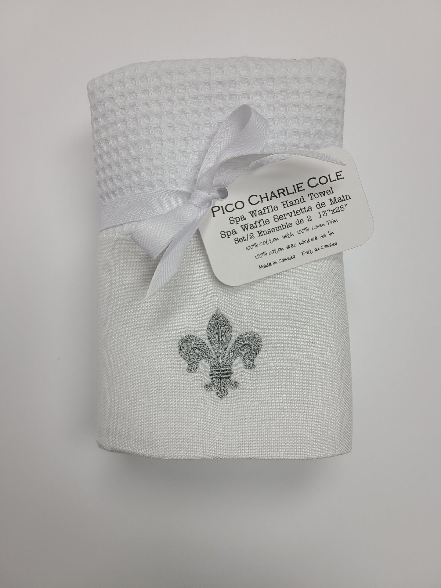 Fleur de lys Spa Waffle Hand Towel Set of 2