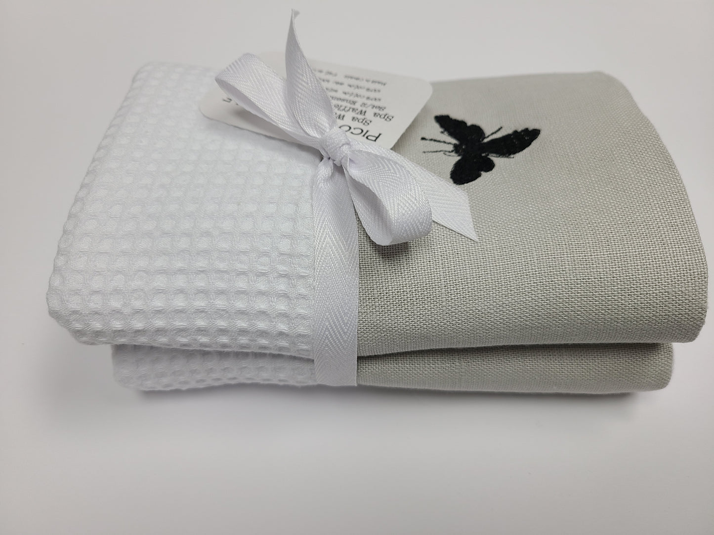 Black Bee Spa Waffle Hand Towel Set of 2