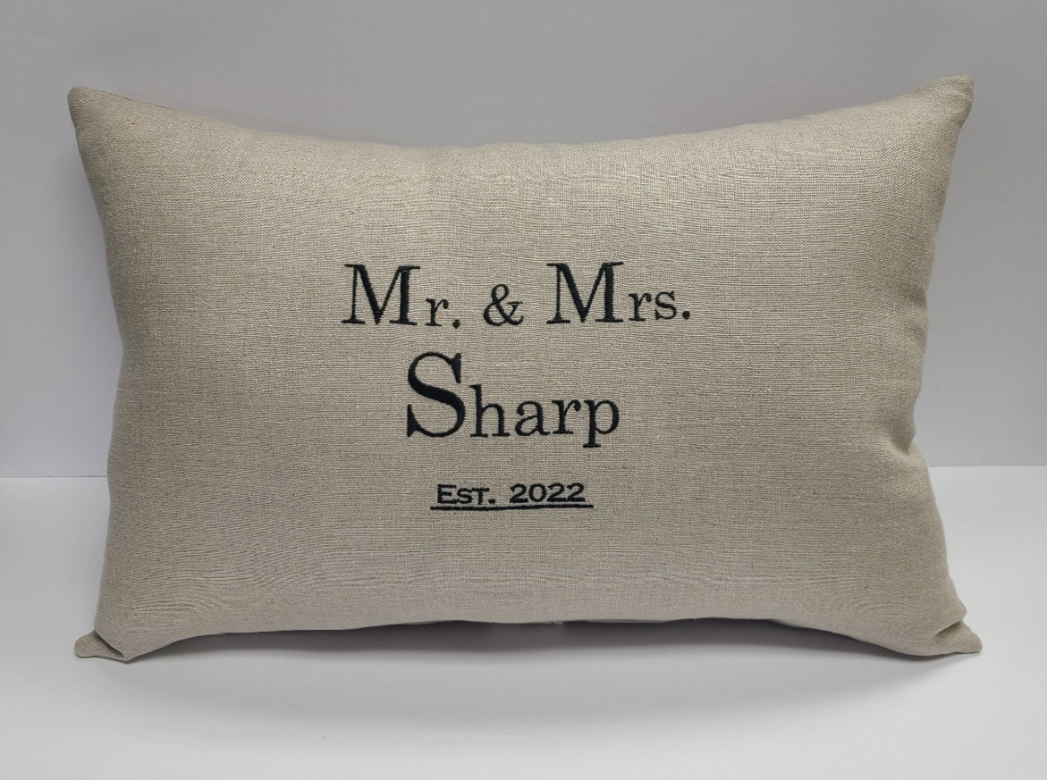 Established Linen Pillow Formal Style