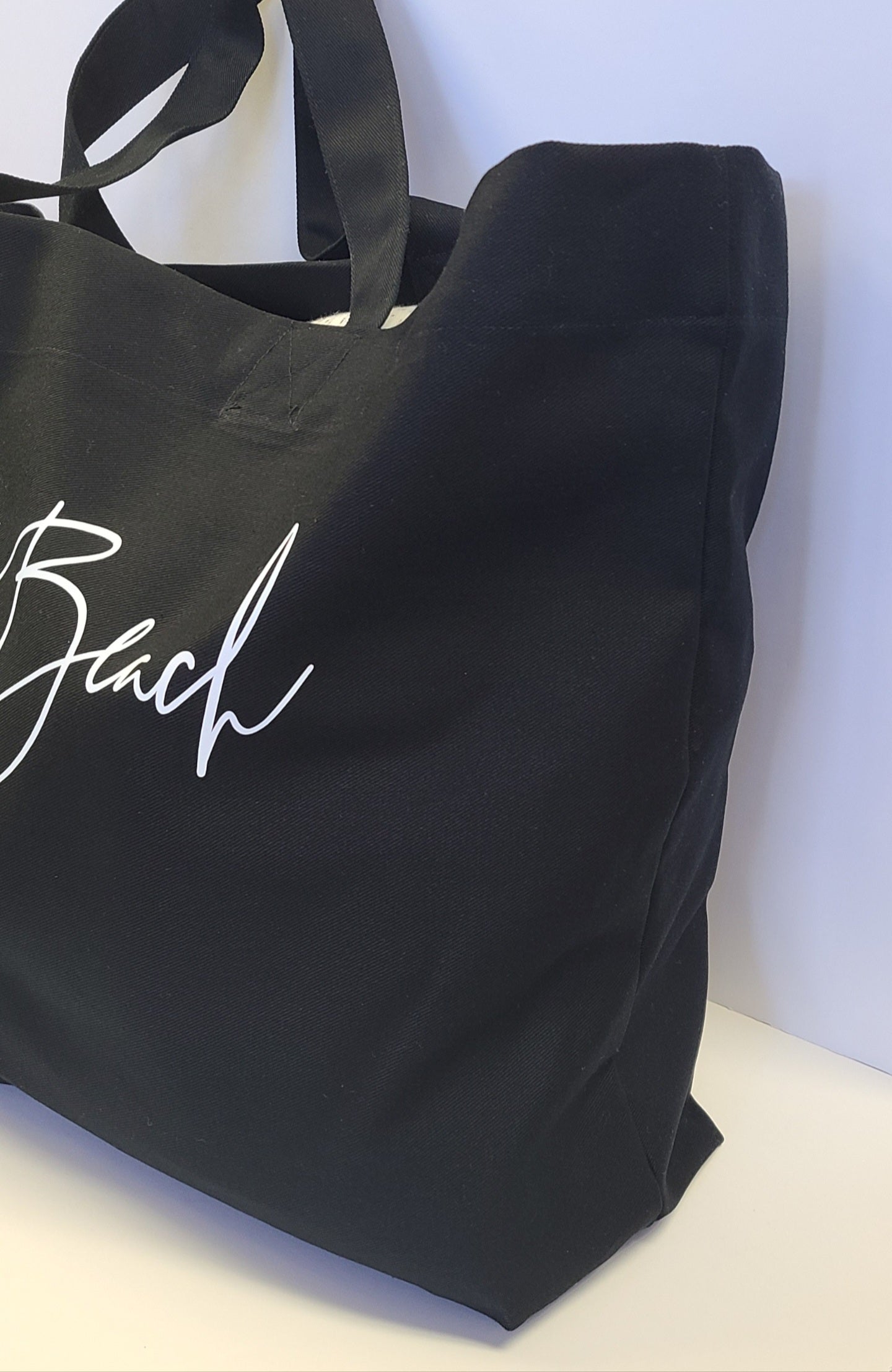 to the BEACH Tote Bag Black