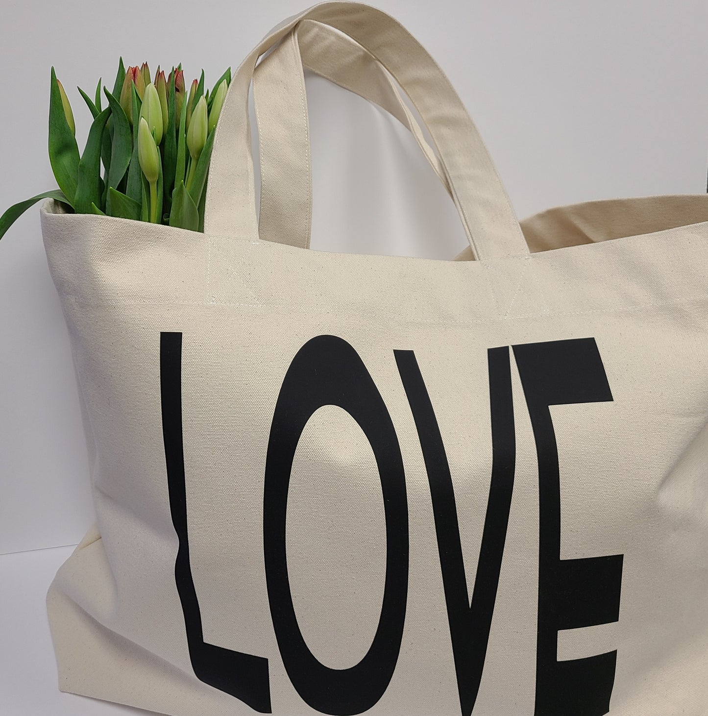 LOVE Tote Bag Natural