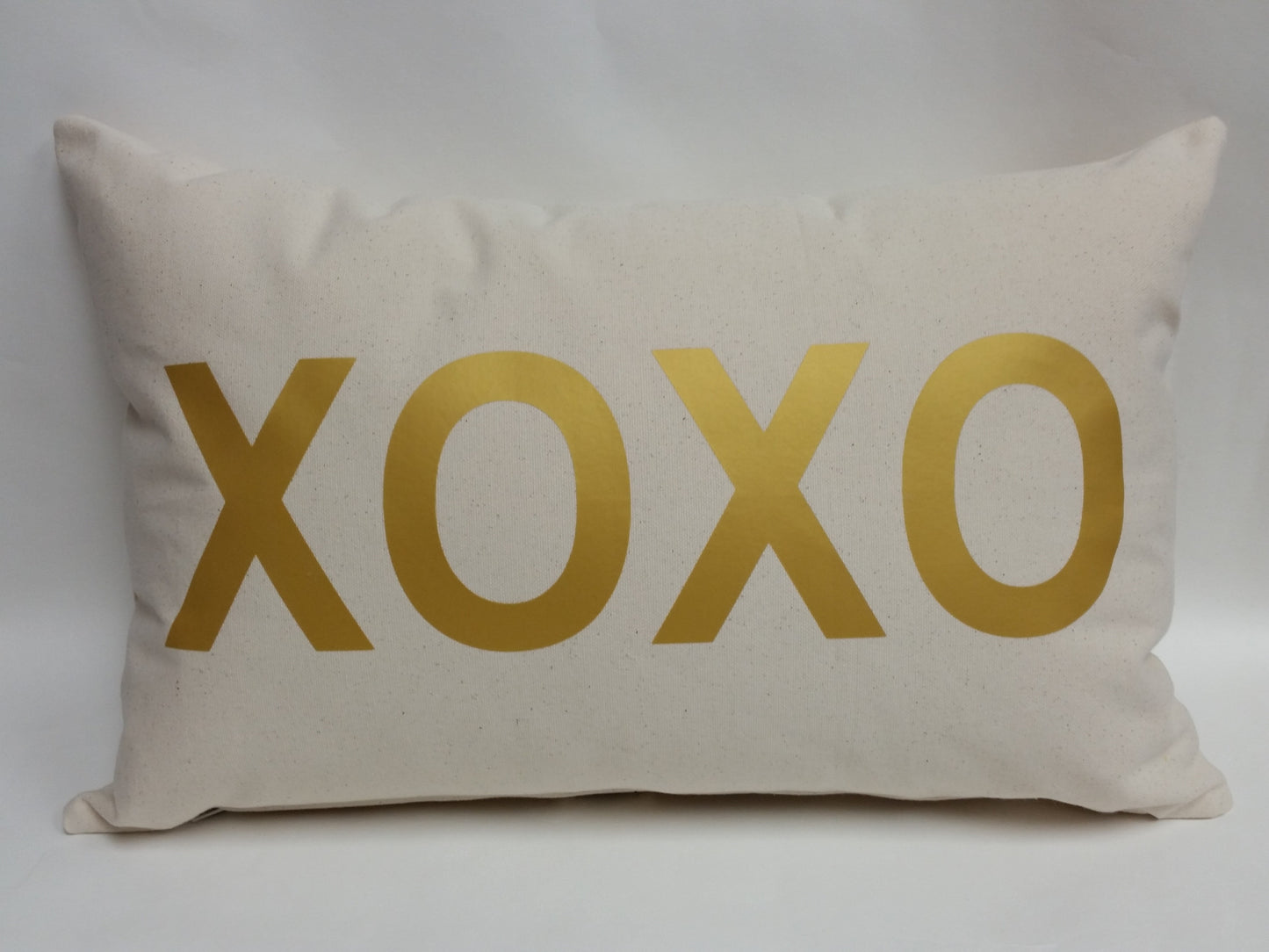 XOXO Cotton Canvas Pillow