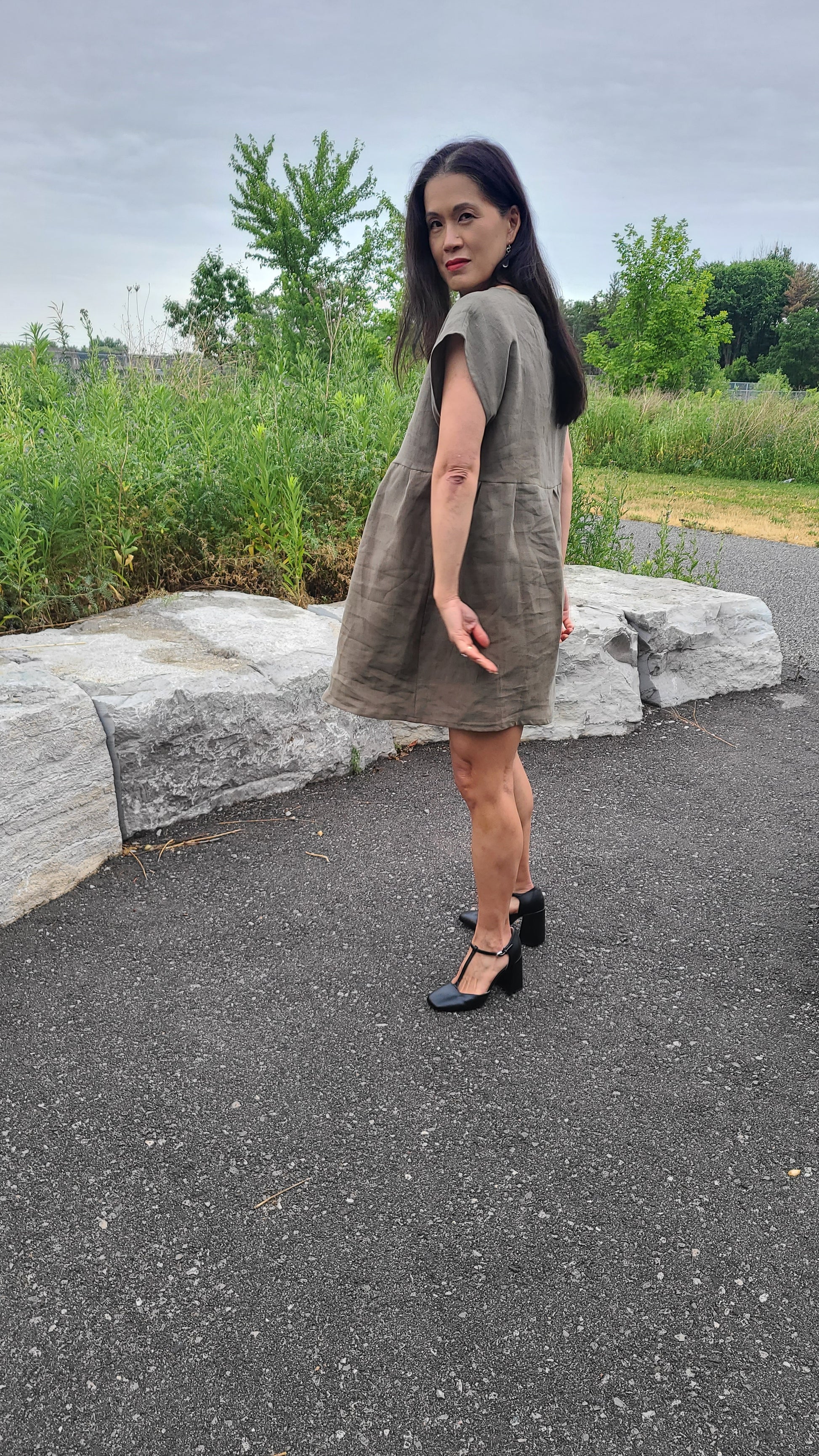 lily linen dress Mustard Maize Lily Linen Dress