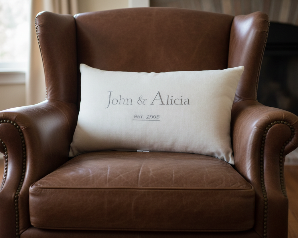 Established White Linen Pillow Casual Style