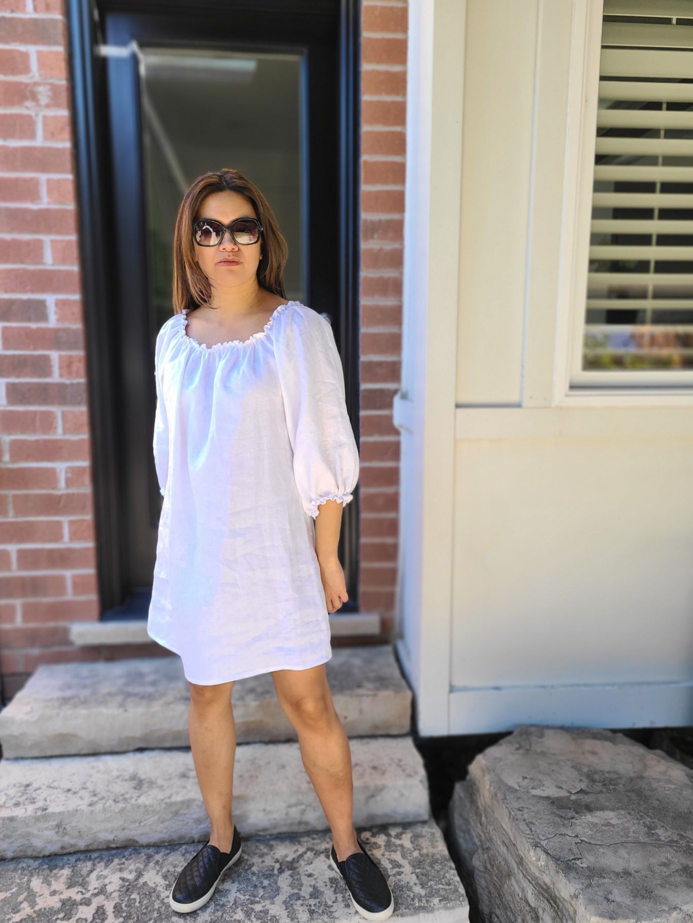 Mimi Linen Dress White