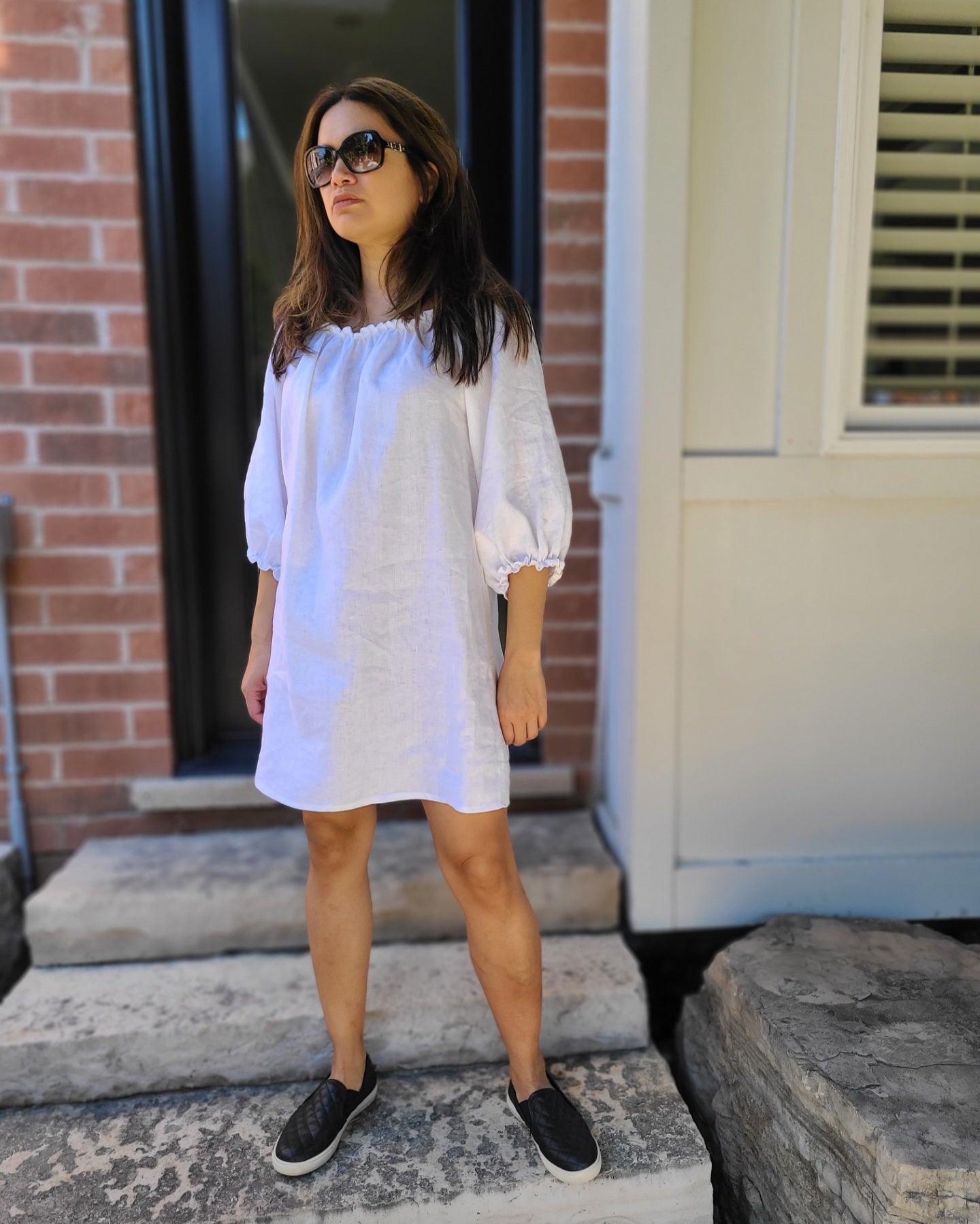 Mimi Linen Dress White