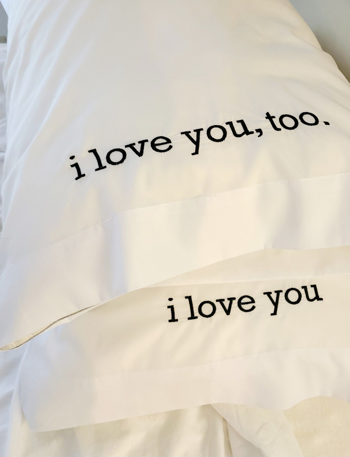 I Love You/I Love You Too Pillowcase Set