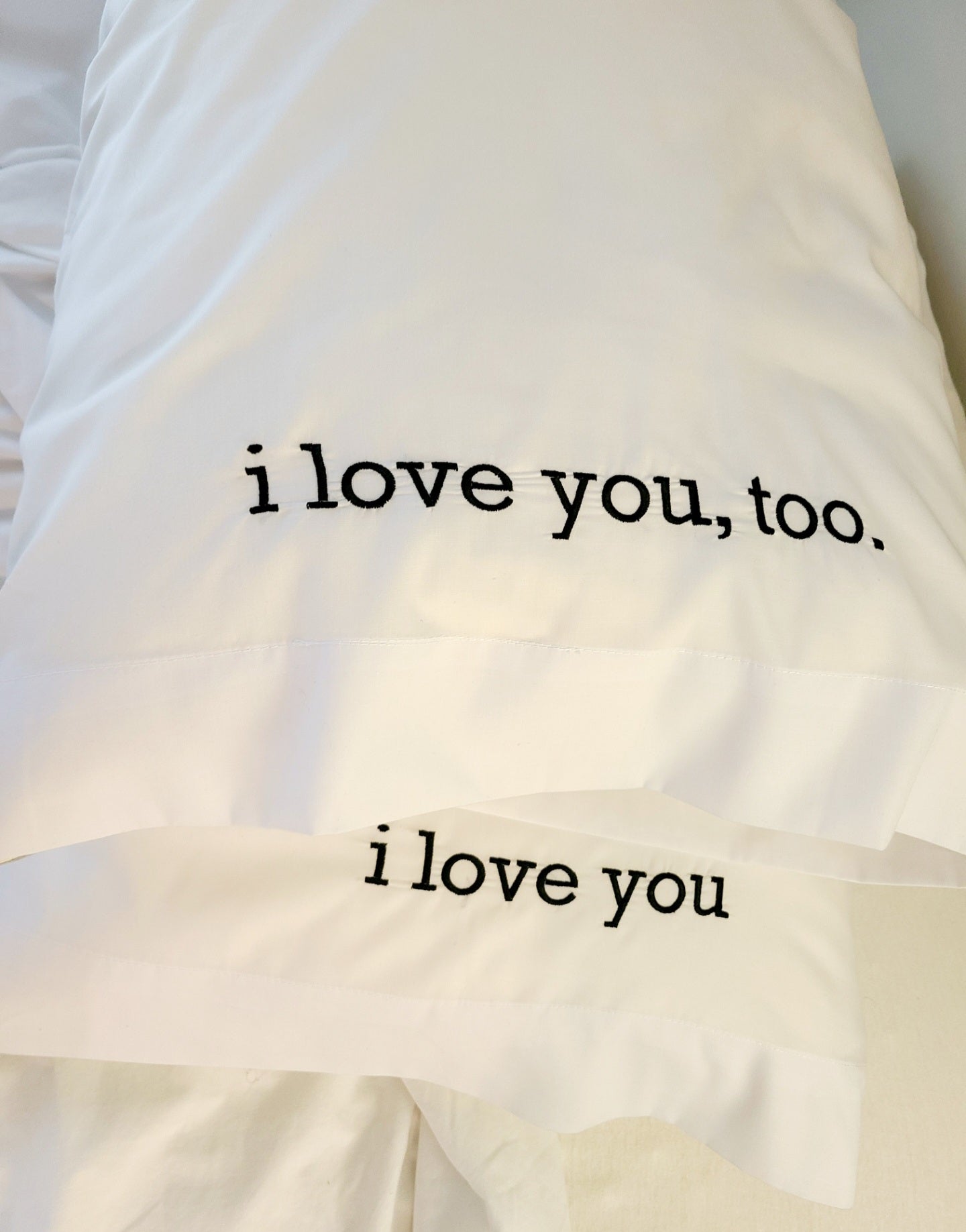 I Love You/I Love You Too Pillowcase Set