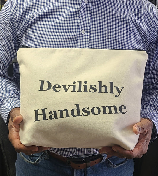 Devilishly Handsome Natural Pouch Toiletry Bag