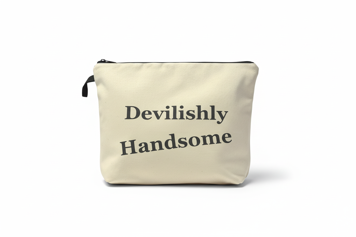 Devilishly Handsome Natural Pouch Toiletry Bag