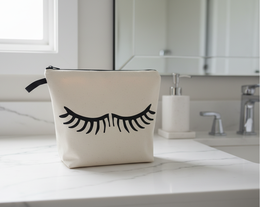 Eyelashes Large Pouch Toiletry Bag