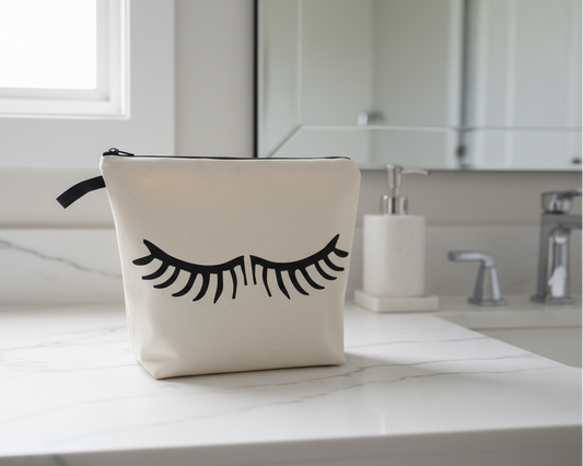 Eyelashes Large Pouch Toiletry Bag