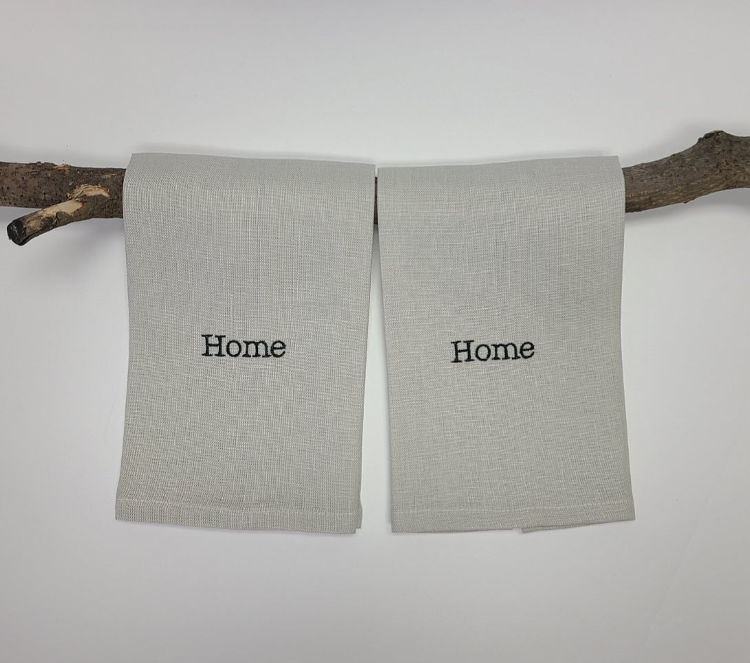 Home Linen Fingertip Towel set of 2 Dove Grey