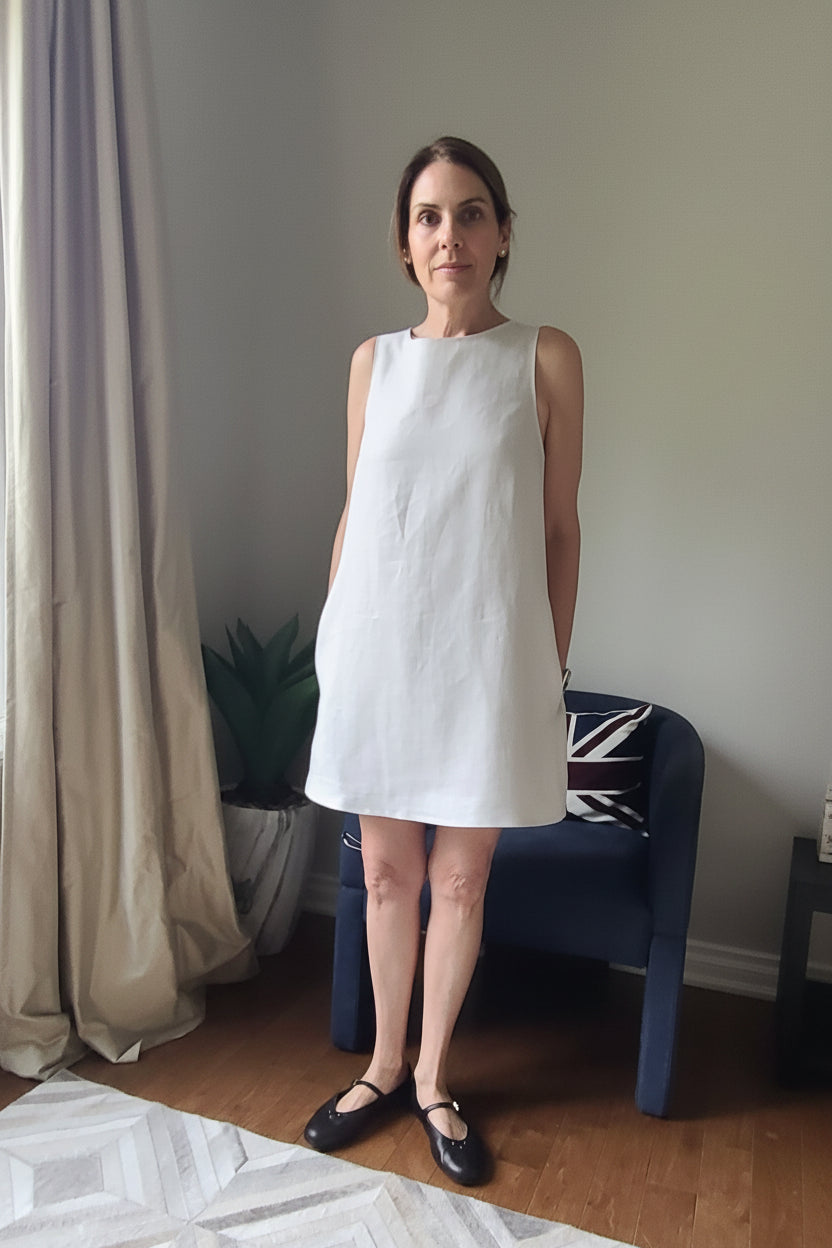 It Linen Dress Dove Grey