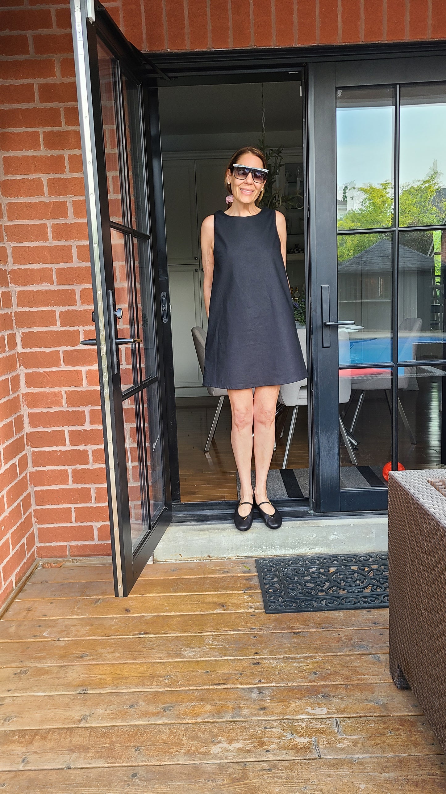 It Linen Dress Black