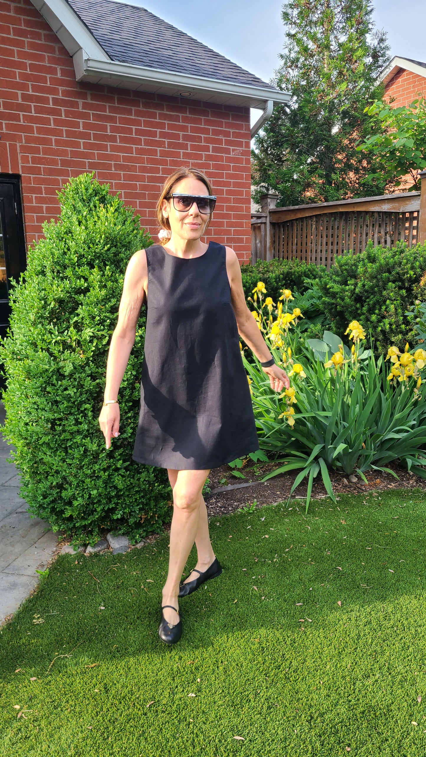 It Linen Dress Black