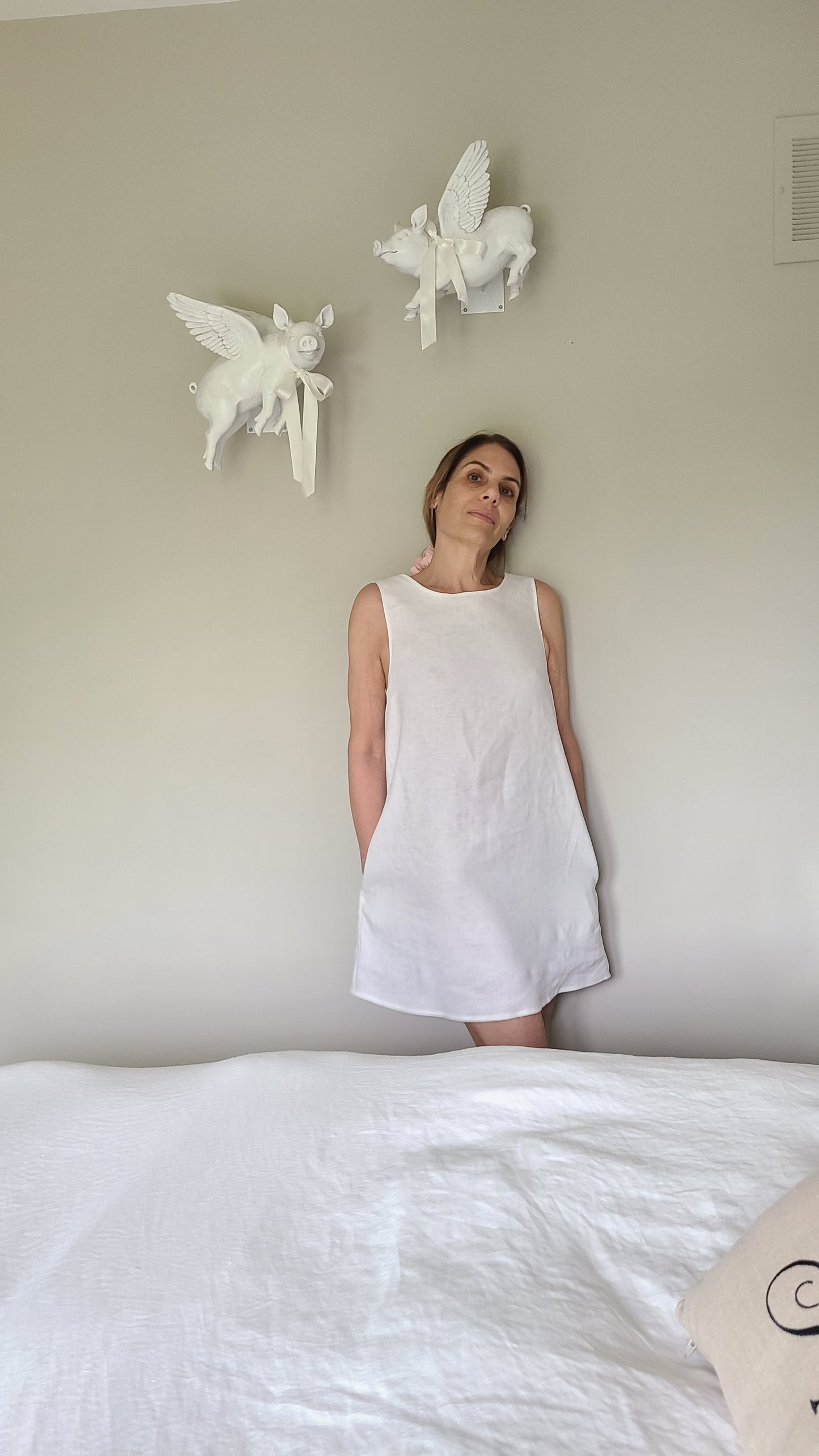 It Linen Dress White