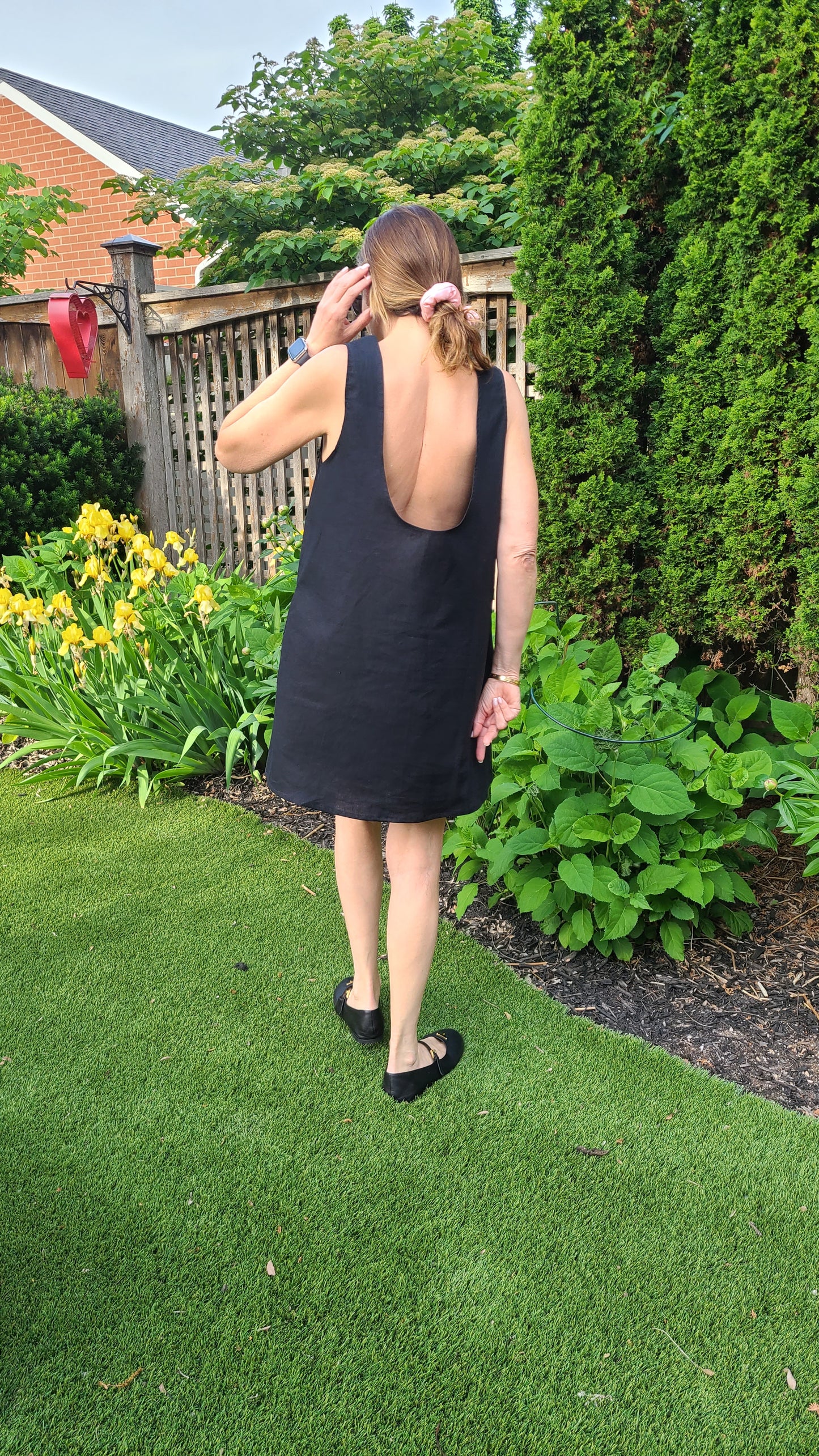 It Linen Dress Black