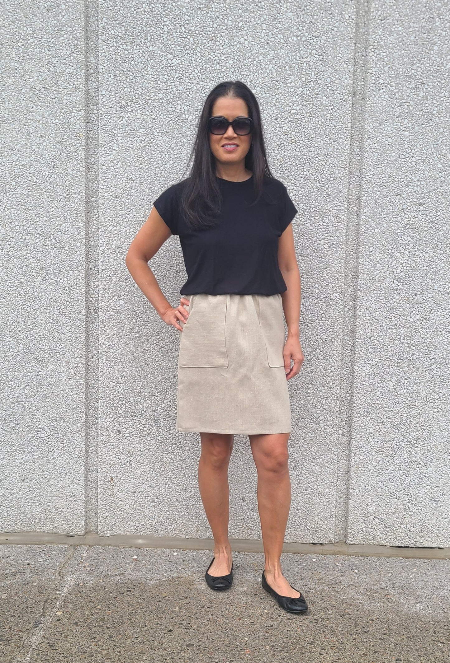 Inez Linen Skirt Natural