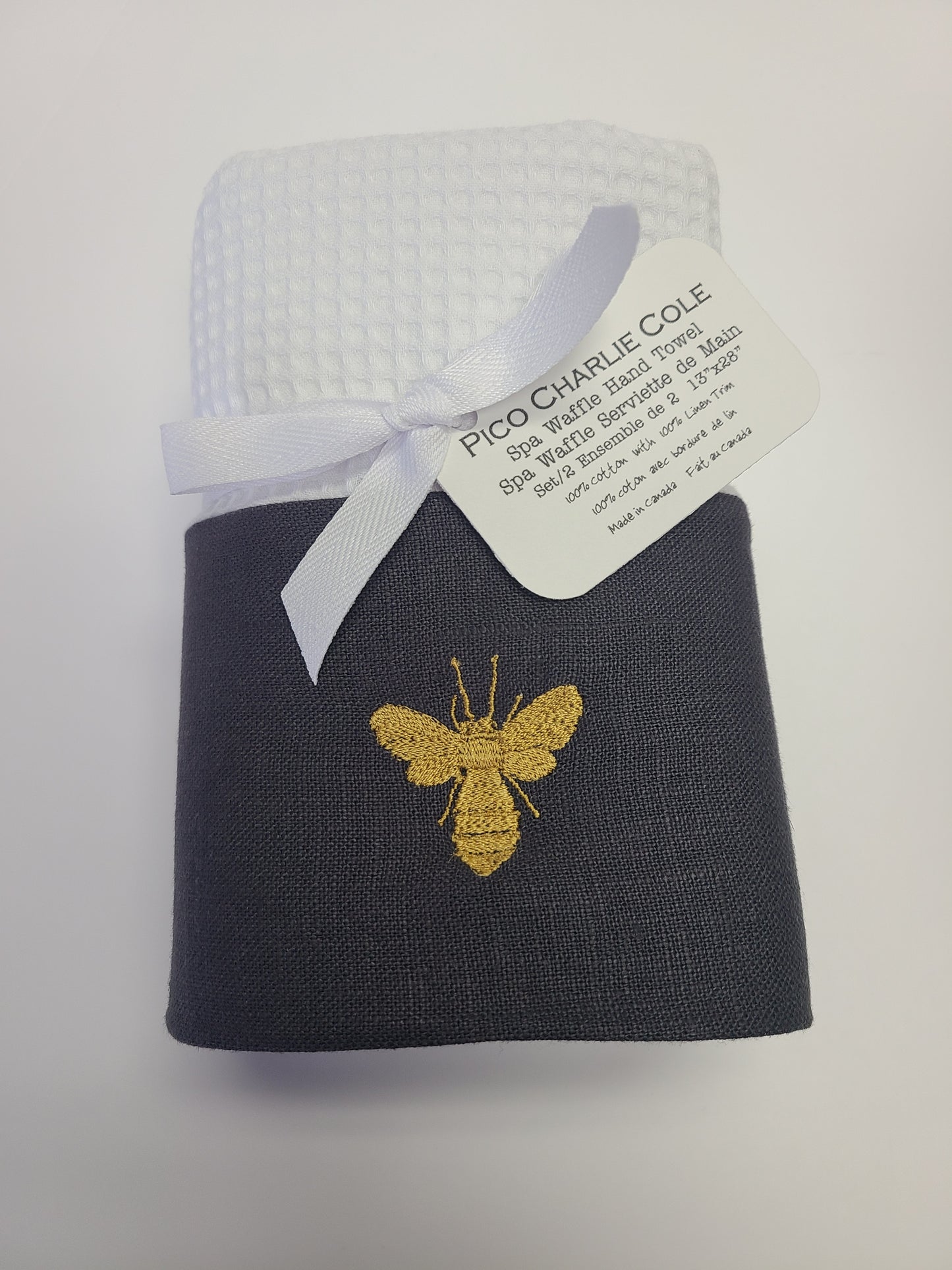 Gold Bee Spa Waffle Hand Towel Set of 2