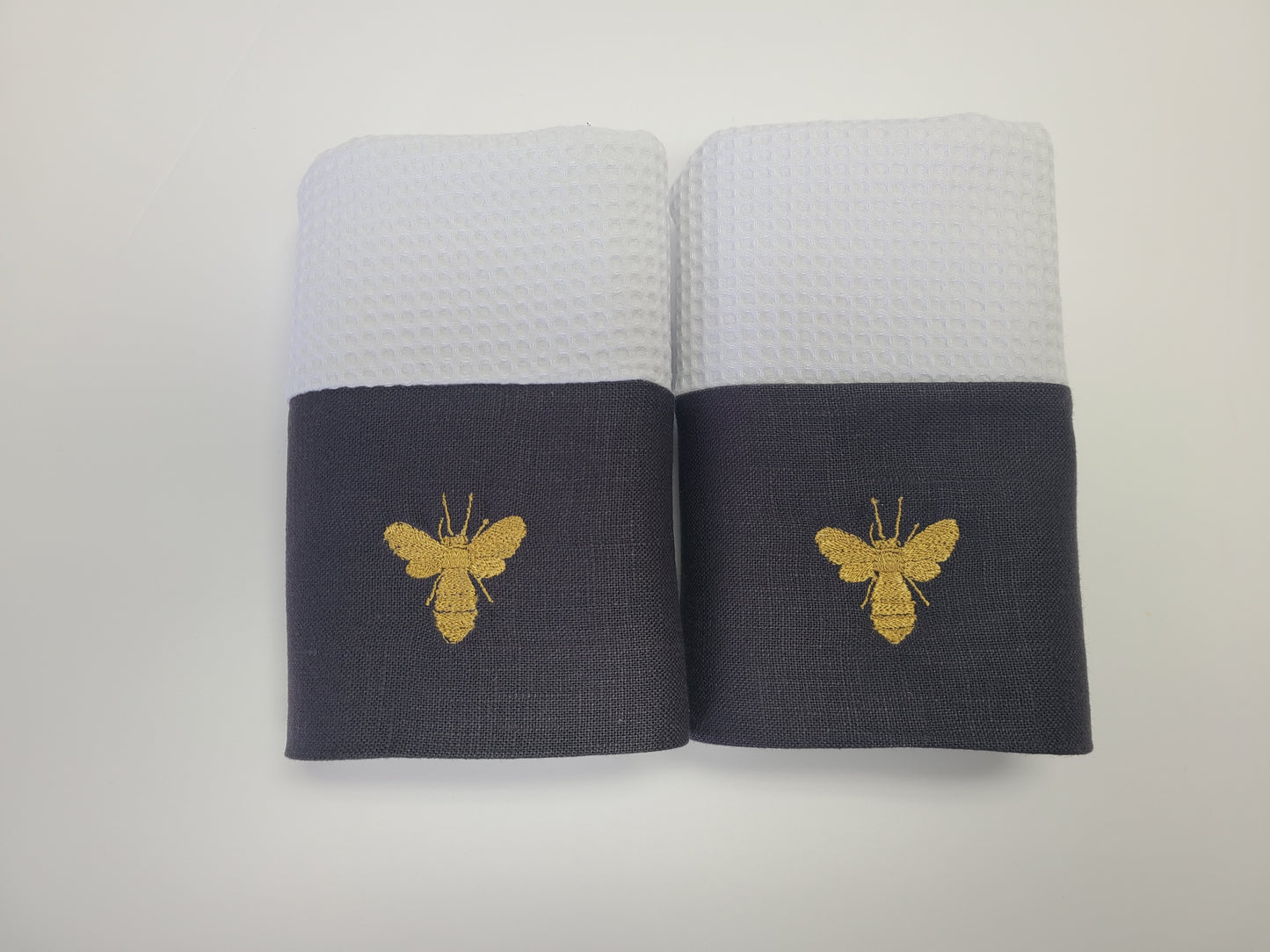 Gold Bee Spa Waffle Hand Towel Set of 2