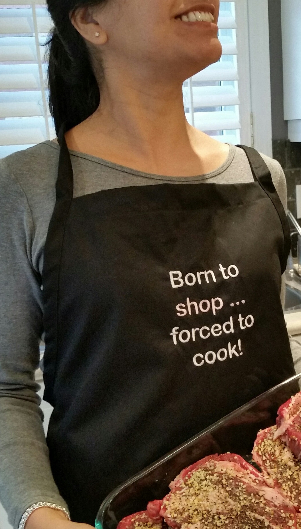 Born to Shop Forced to Cook Apron
