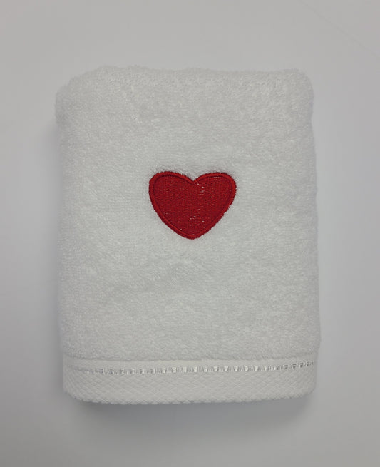 Red Heart Hand Towel