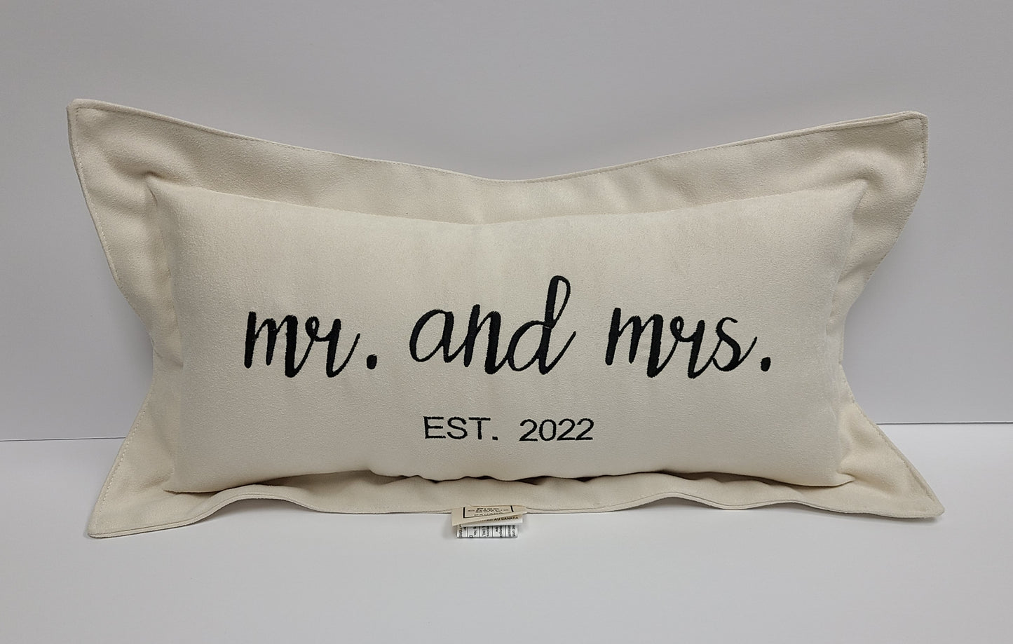 Mr. And Mrs. Est. 2022 Mini UltraSuede Pillow