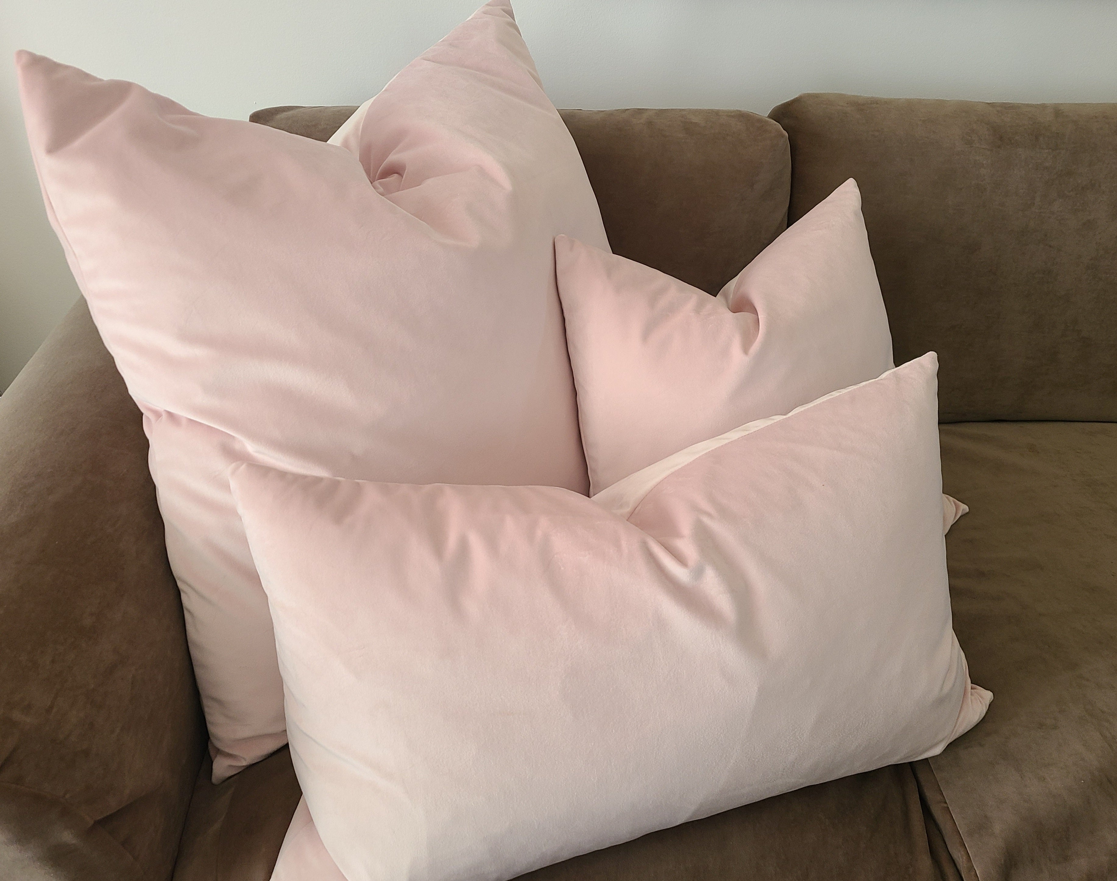 Blush pink outlet pillows