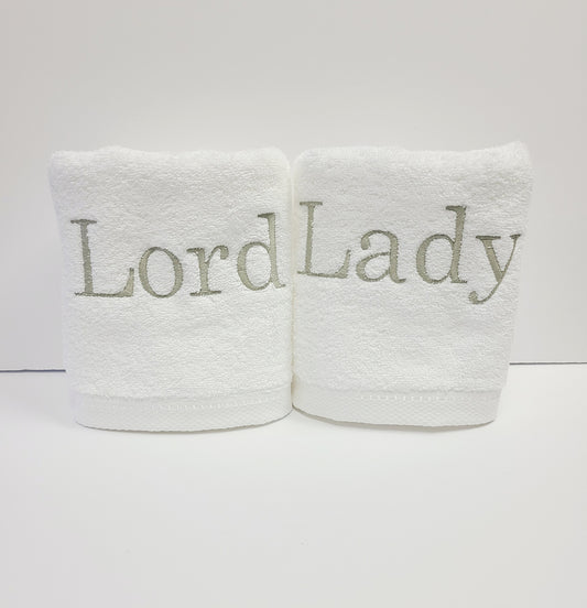 Lord and Lady Hand Towel Set