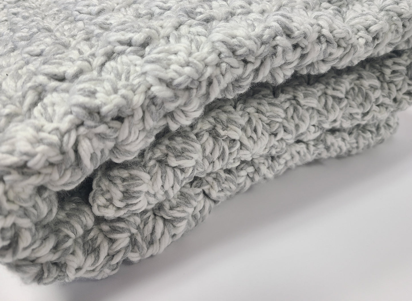 Chunky Grey Crochet Baby Blanket