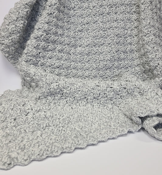 Chunky Grey Crochet Baby Blanket
