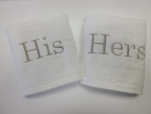 His Hers Hand Towel Set