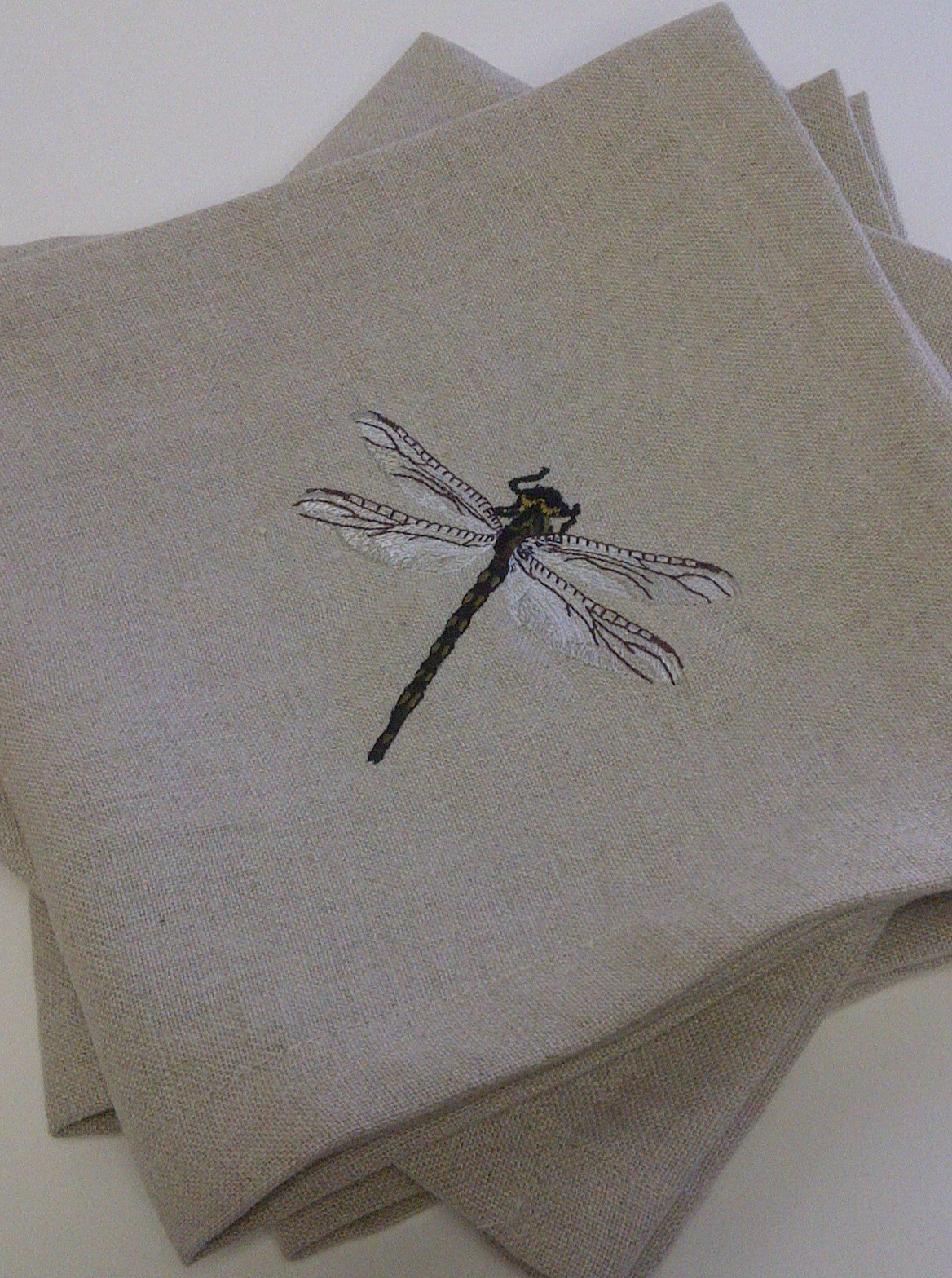 Dragonfly Linen Napkin Set/4 Natural