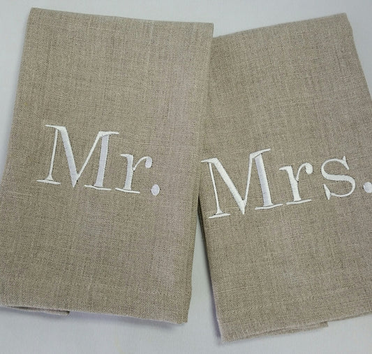 Mr. or Mrs.  Linen Fingertip Towel