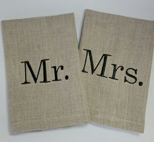 Mr. or Mrs.  Linen Fingertip Towel