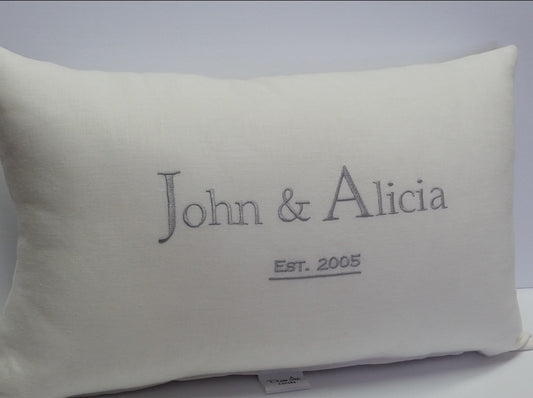 Established White Linen Pillow Casual Style