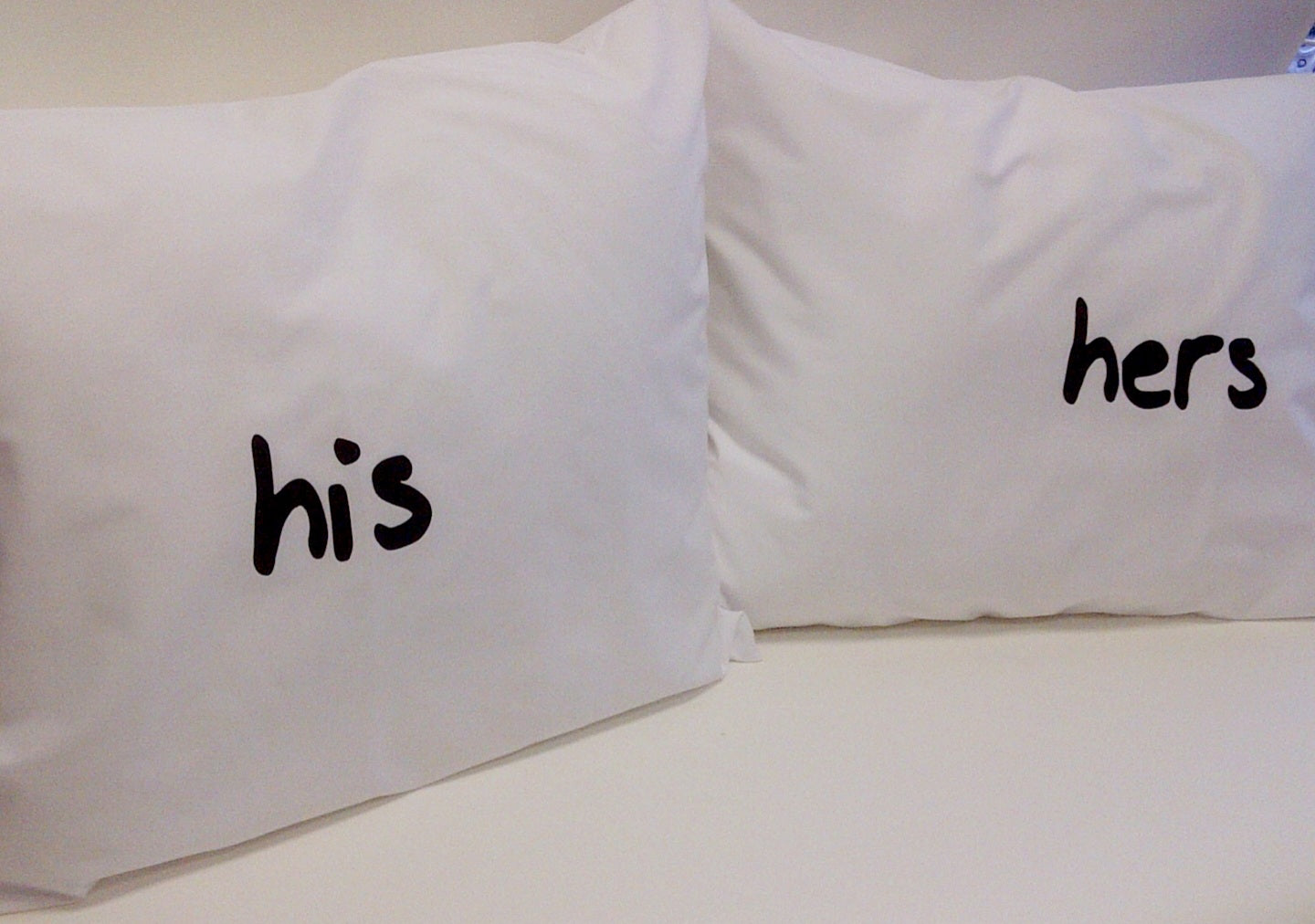 His Hers heatpressed Pillowcase Set