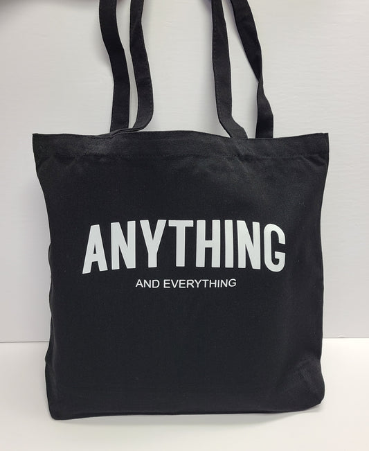 Anything and Everything Book Bag Black