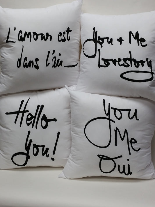You + Me Lovestory Bed Love Pillow Cover