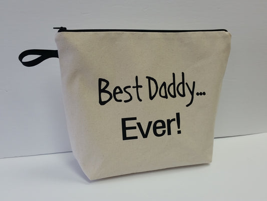 Best Daddy Ever Natural Pouch Toiletry Bag