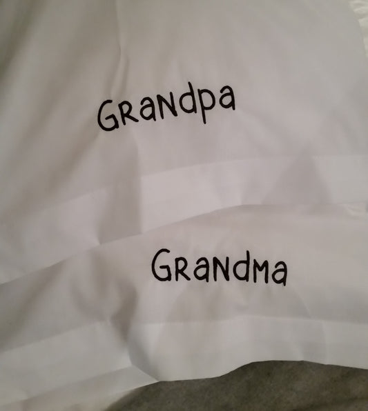 Grandma Grandpa Pillowcase Set