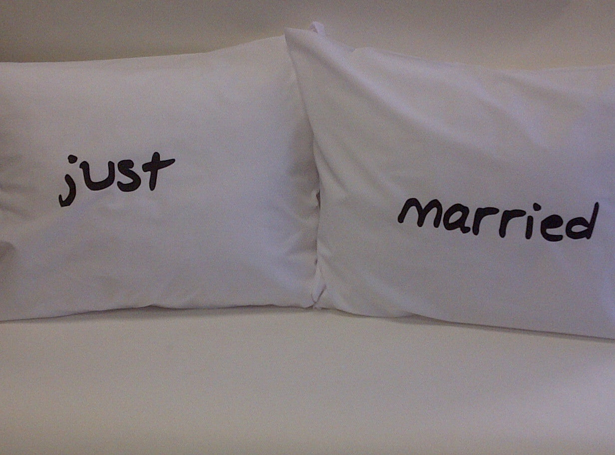 Just Married Pillowcase Set
